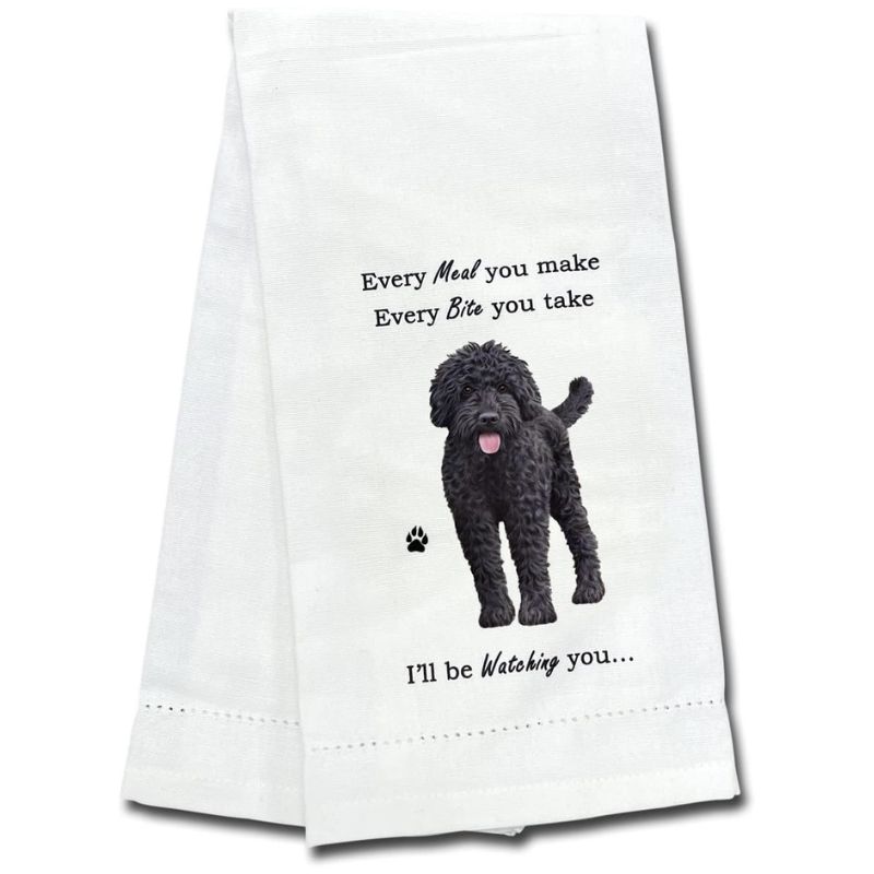 Black Labradoodle Kitchen Towel